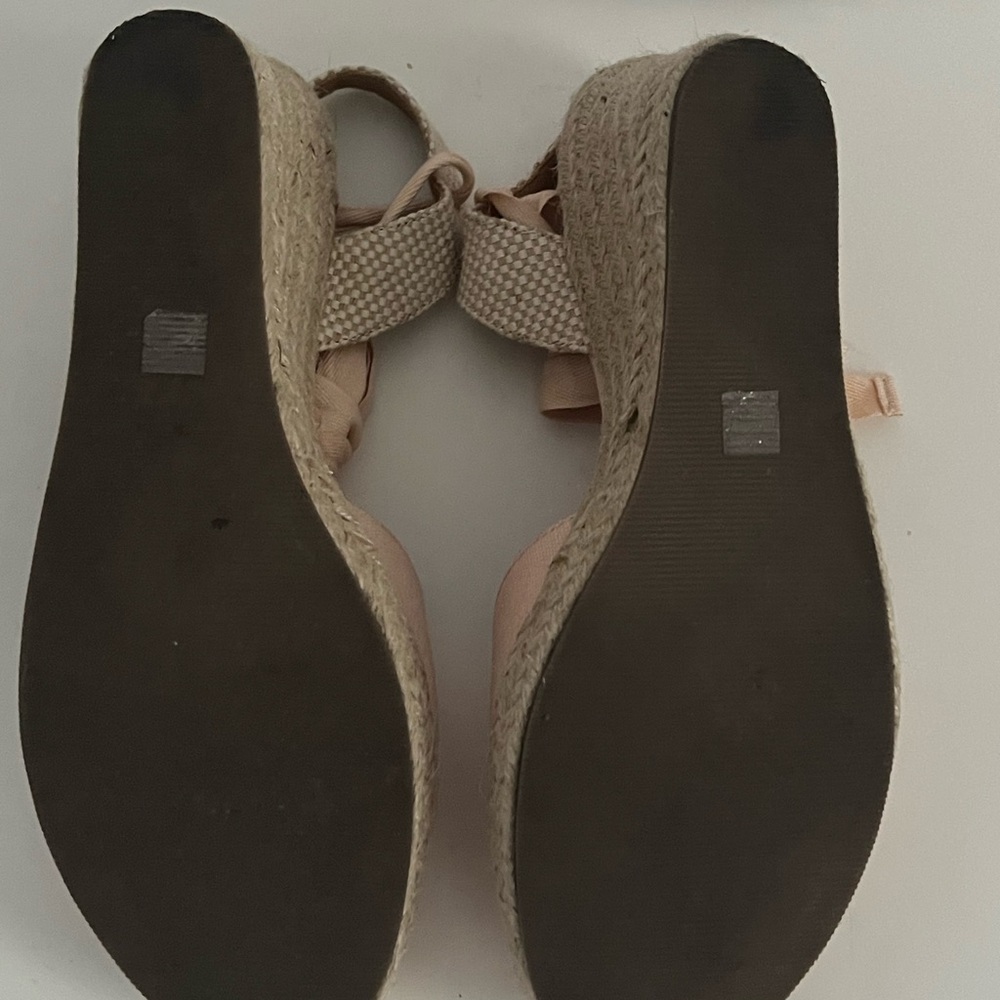 Linen Espadrille Wedge sandals - Picture 4 of 5